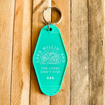 LORD WILLIN' & THE CREEK DON'T RISE - Island Green Vintage Motel Keychains