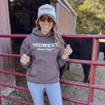 MIDWEST SOCIAL CLUB - Heather Dark Chocolate Hoodie