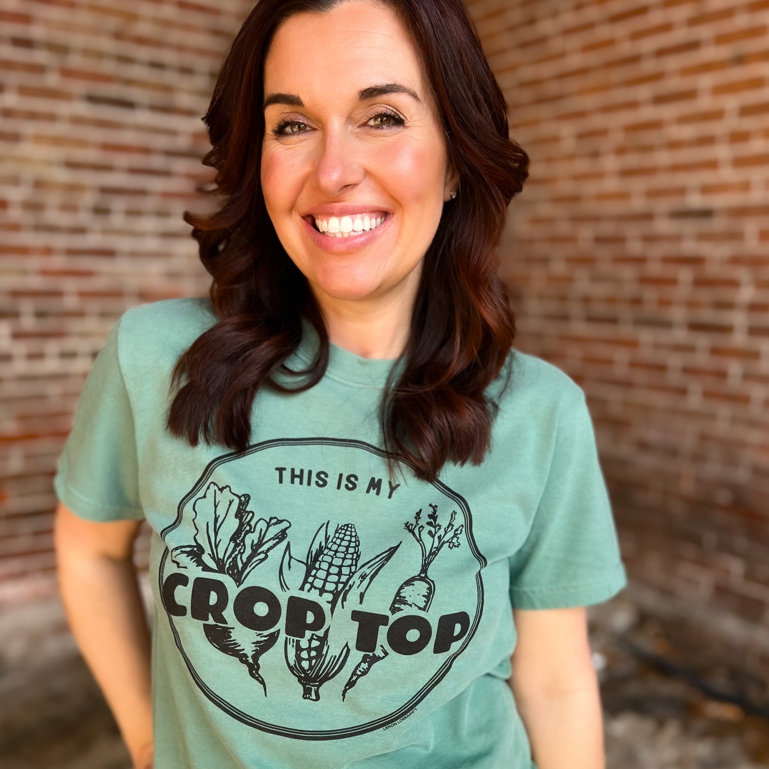 CROP TOP - Comfort Color Light Green Tee