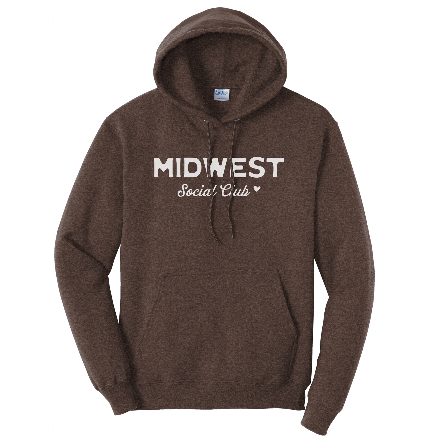MIDWEST SOCIAL CLUB - Heather Dark Chocolate Hoodie