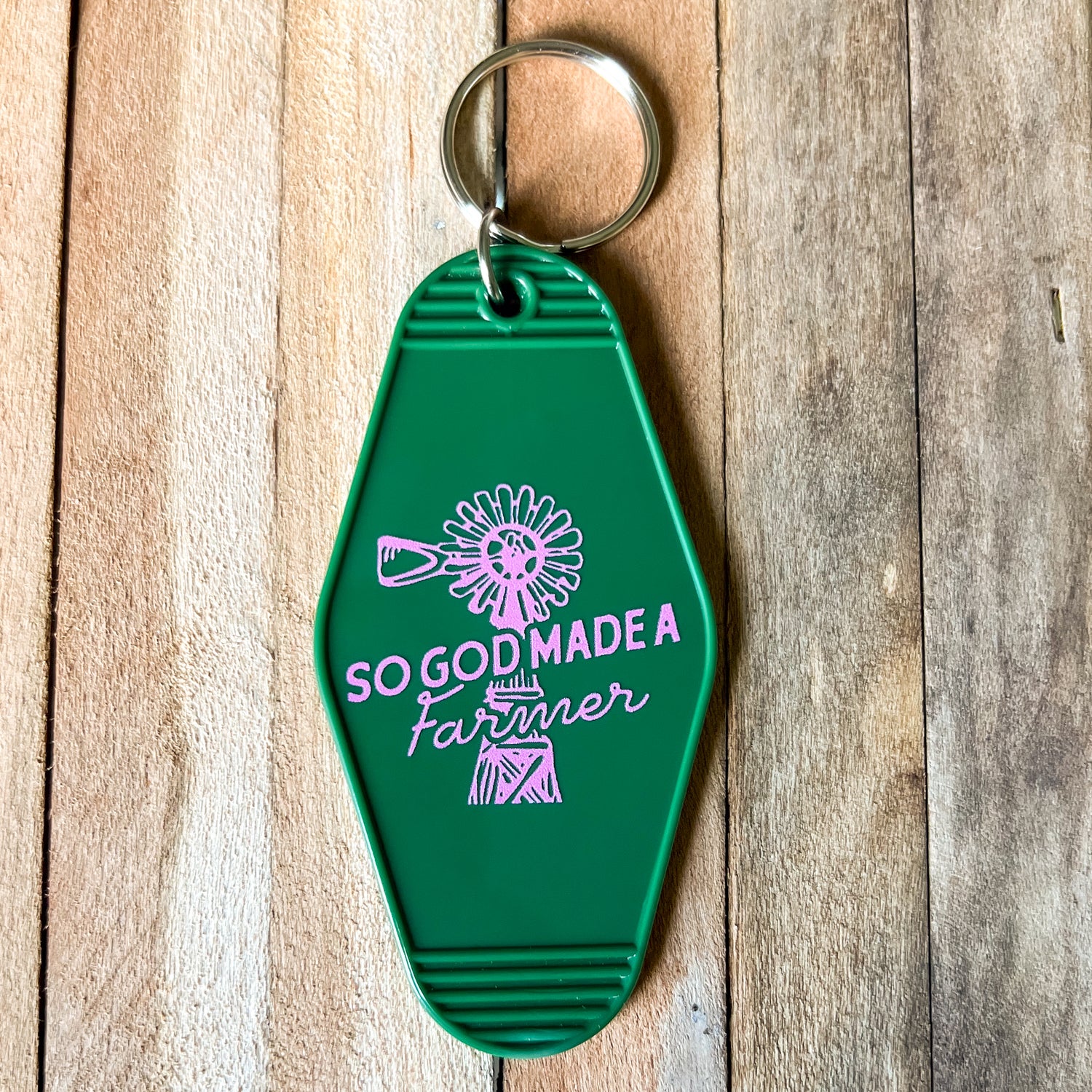 SO GOD MADE A FARMER - Forest Vintage Motel Keychains