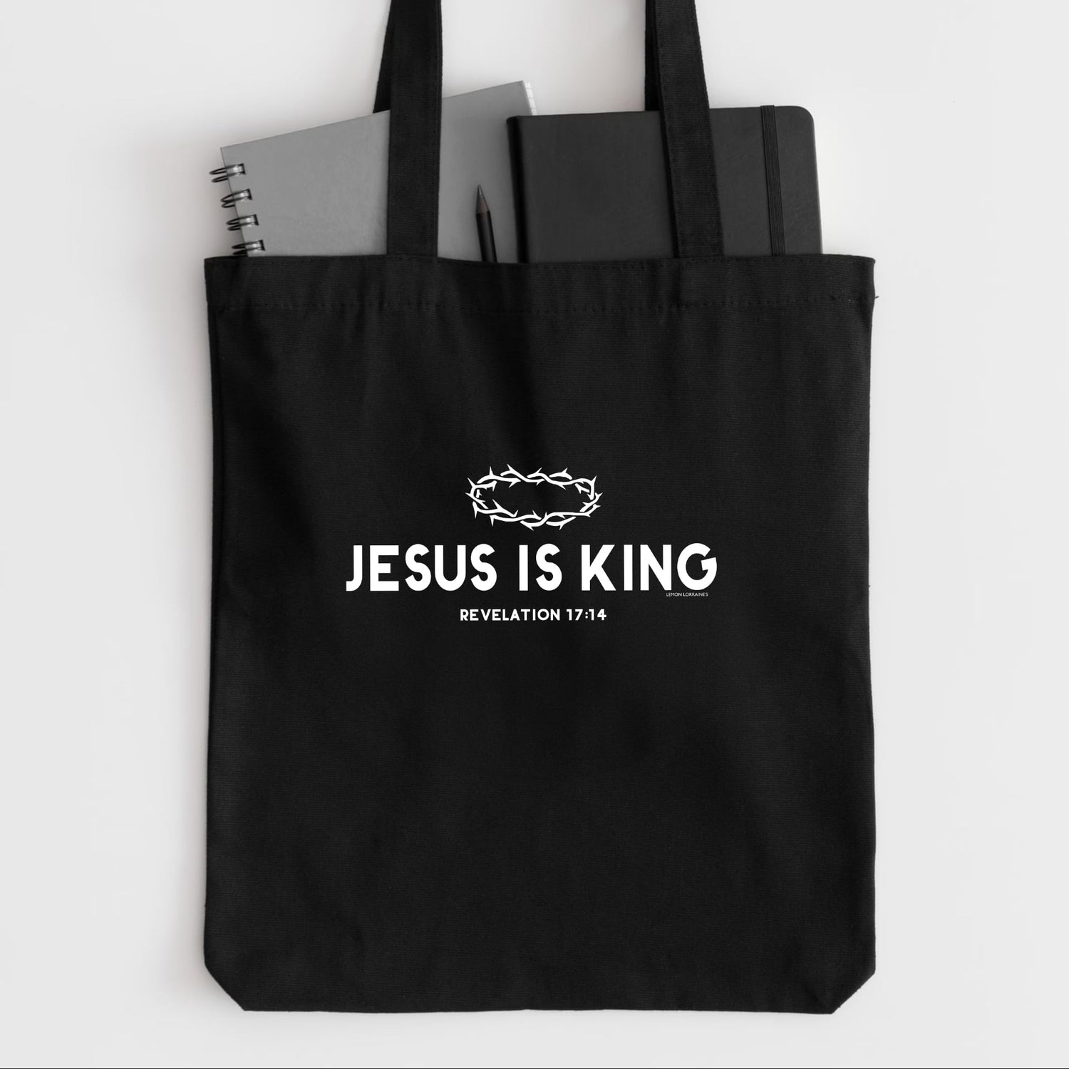 JESUS IS KING - Canvas Tote